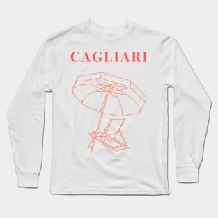 Cagliari Beach Vibes Italian Holiday Long Sleeve T-Shirt